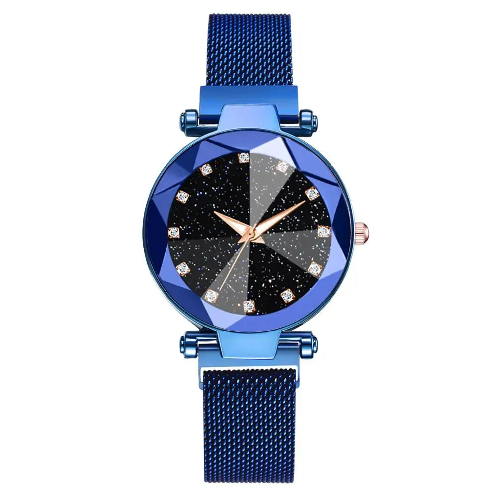 Starry Sky Luxury Women's Quartz Wristwatch with Diamonds