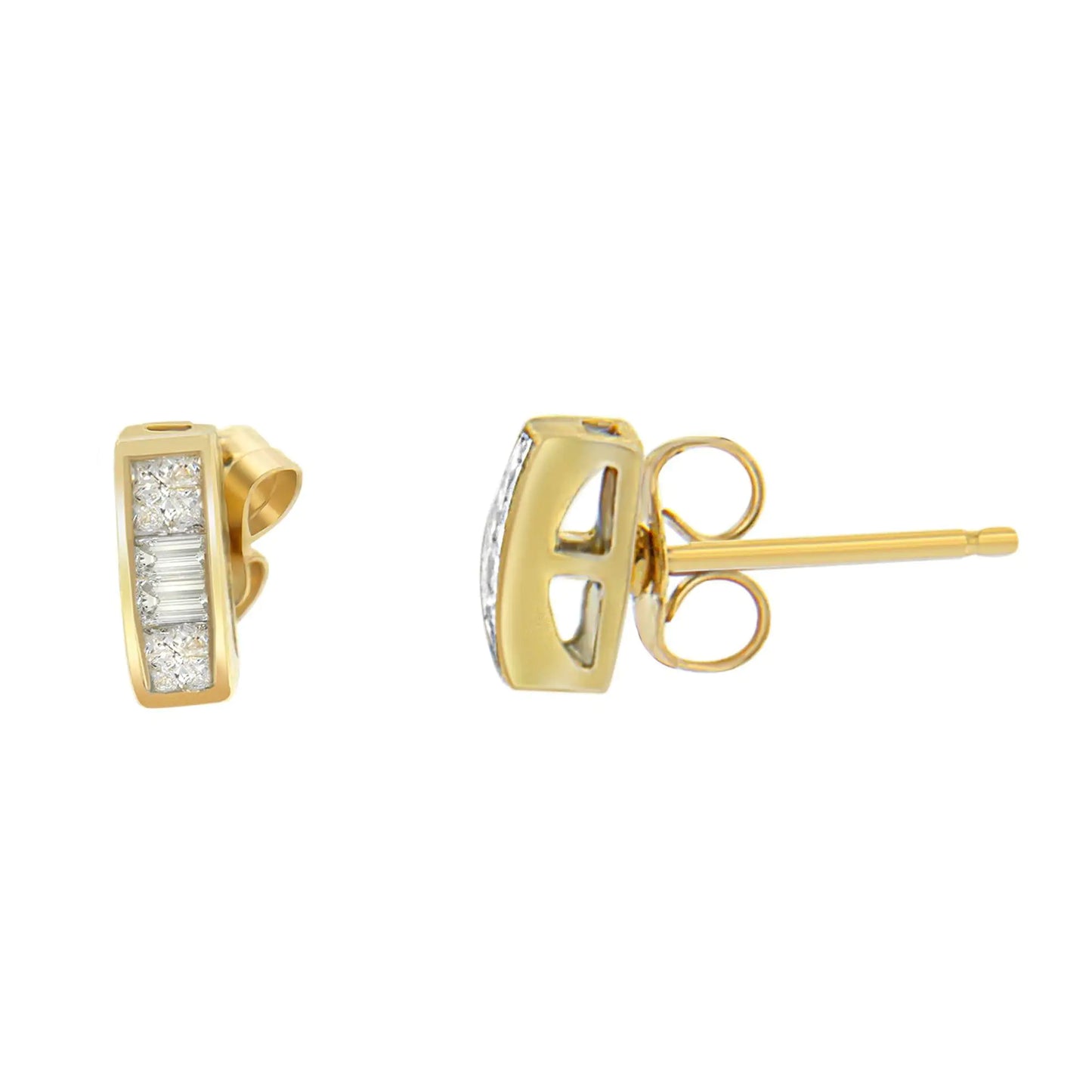 14k Yellow Gold 1/4ct TDW Diamond Earrings (H-I, SI1-SI2)