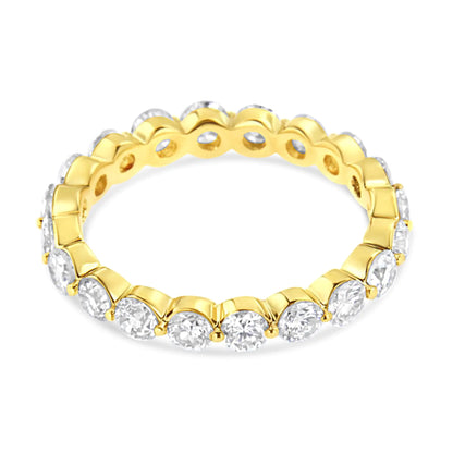 14K Yellow Gold 2.0 Cttw 2 Prong Set Diamond Eternity Band Ring (SI1-SI2 Clarity, I-J Color)