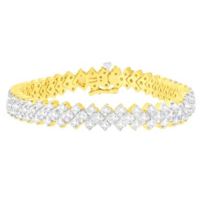 14K Yellow Gold Round-Cut Diamond Bracelet (4.00 cttw, I-J Color, I1-I2 Clarity)