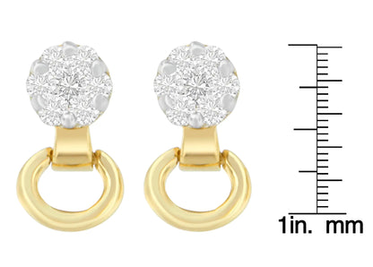 14K Yellow Gold 1/2 cttw Diamond Stud Earrings (I-J, SI1-SI2)