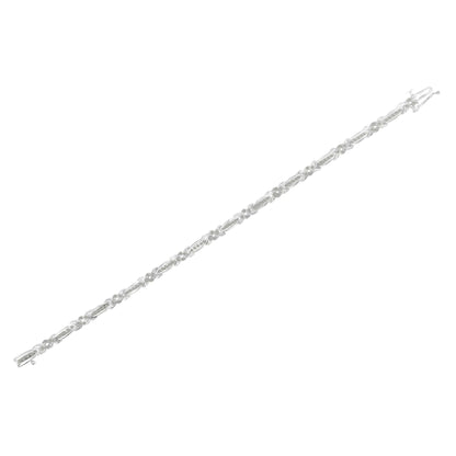 Sterling Silver Diamond X-Link Tennis Bracelet (1 cttw, I-J Color, I3 Clarity)