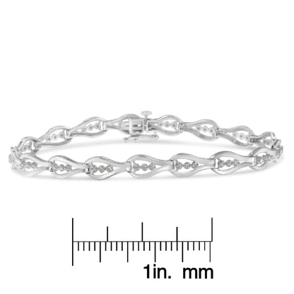 Sterling Silver Diamond Link Bracelet (0.5 cttw, I-J Color, I3 Clarity)